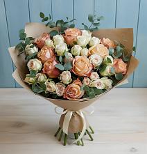 Букет цветов из:  Альстромерии и Розы в Северном Республики Коми